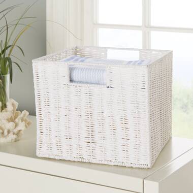 White square on sale wicker baskets